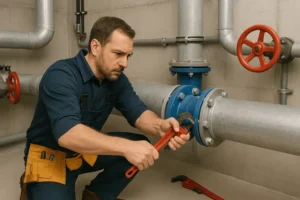 Plumber-Working-on-Industrial-Pipeline_1